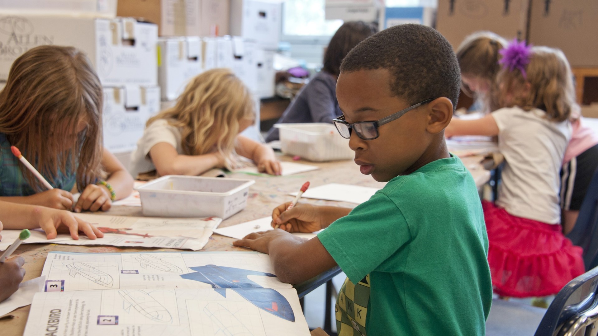 Children in classroom